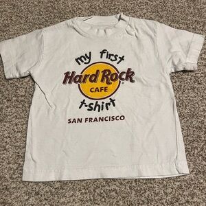Hard Rock Cafe Kids White and Yellow Graphic Tee